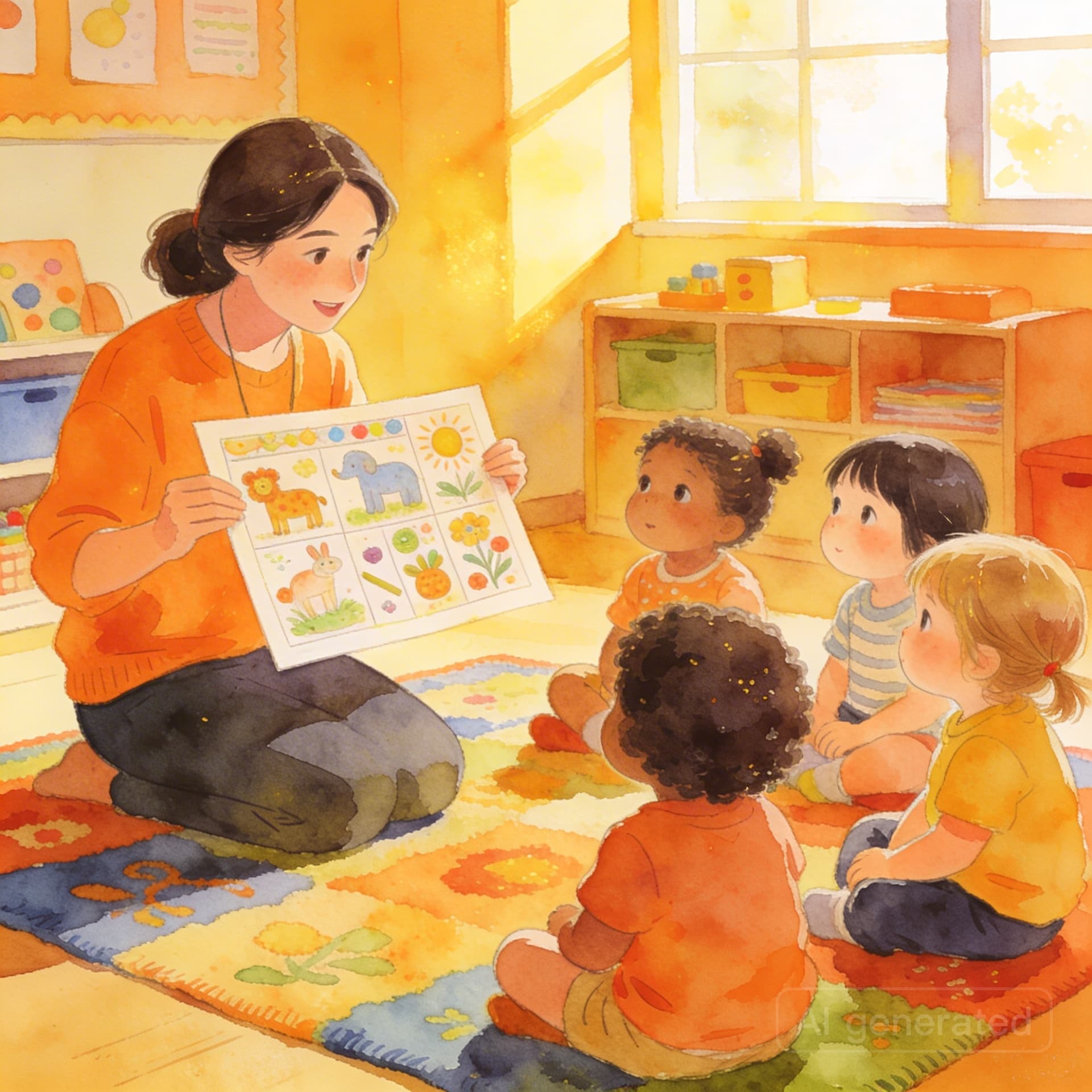 Teacher using Polpetto curriculum resources with children in classroom